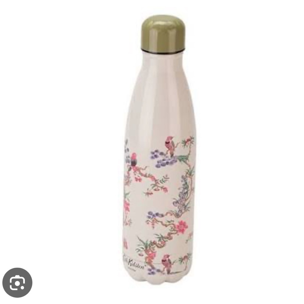 NWOT Cath Kidston Cream Floral Spring Birds water Bottle stainless steel